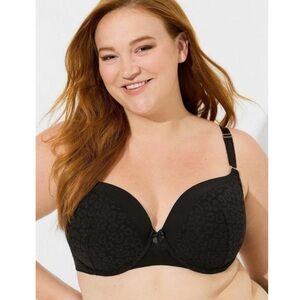 NWT Torrid Perfect T-Shirt Push-Up Bra in Rich Black Size 48C